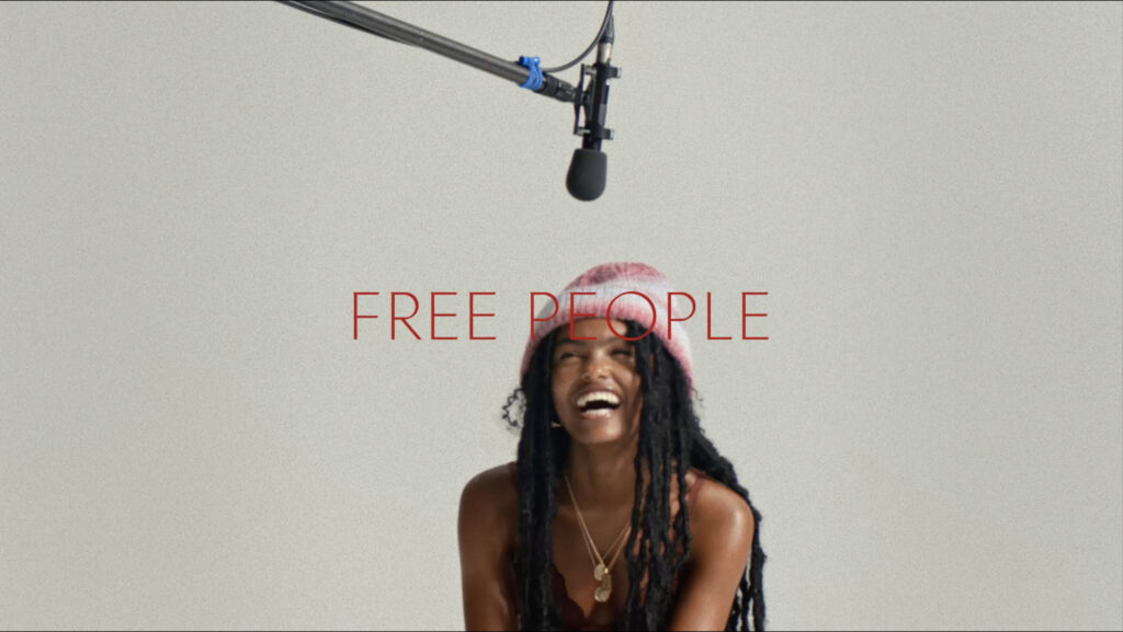 Women modeling Free People holiday catalog in Less Is The New More campaign